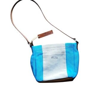 Relic Small‎ Turquoise and Off White Canvas Shoulder Bag Purse